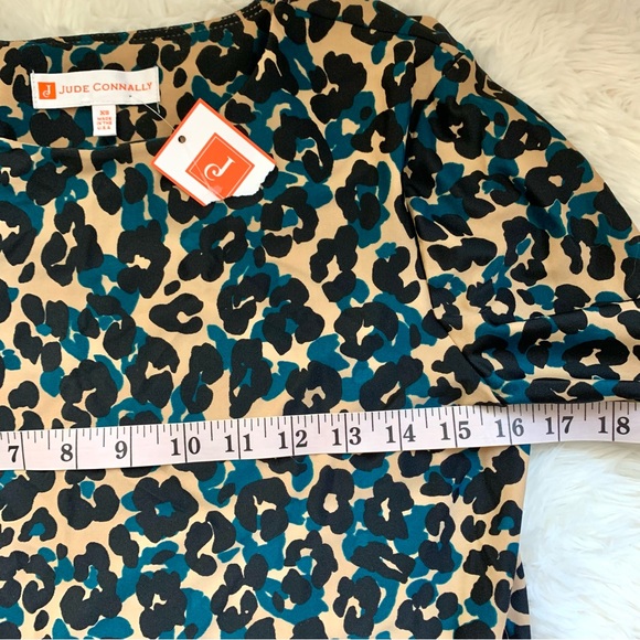 NWT Jude Connally Delilah Cheetah Print Peplum Top - Picture 12 of 15